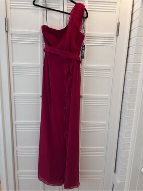 long one-shoulder bridesmaid dress with ruffles white by vera wang White by Vera Wang | Dresses | White By Vera Wang One Shoulder Bridesmaid  Dress With Ruffles In Ballet
